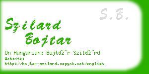 szilard bojtar business card